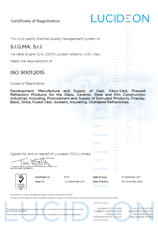 Certificato ISO 9011
